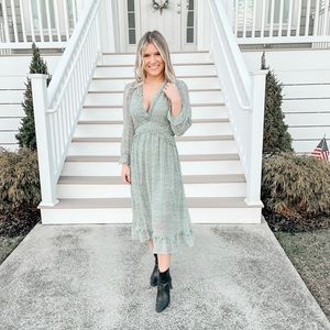 Green Spotted Dress